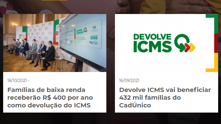 Programa Devolve ICMS contemplará famílias com devolução de R$ 400,00 por ano